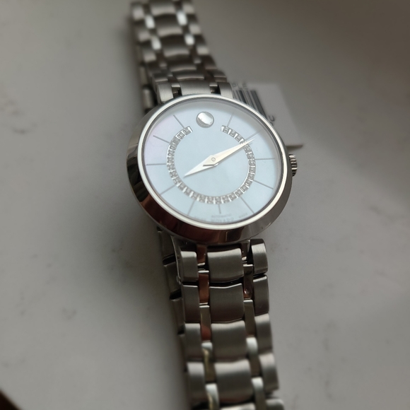 MOVADO l881 Automatic White 29 Diamonds watch - Picture 8 of 9